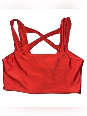 Red Strappy Women's Crop top bralette